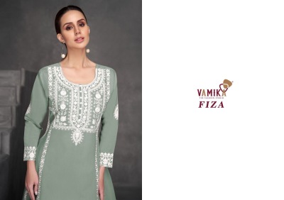 Fiza by Vamika heavy cotton thread work readymade suit catalogue at affordable rate readymade suit catalogs