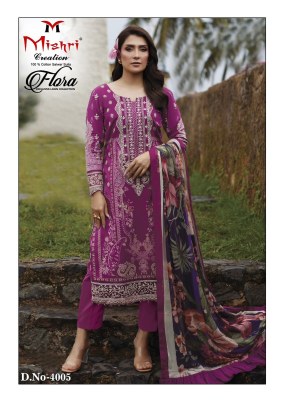 Flora 4 by Mishri Creation Heavy Pure Lawn Cotton Full Stitched suit catalogue readymade suit catalogs