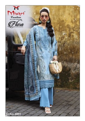 Flora 4 by Mishri Creation Heavy Pure Lawn Cotton Full Stitched suit catalogue readymade suit catalogs