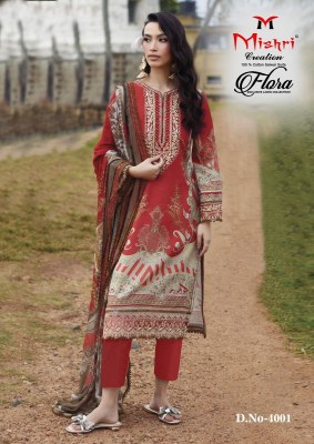 Flora 4 by Mishri Creation Heavy Pure Lawn Cotton Full Stitched suit catalogue readymade suit catalogs