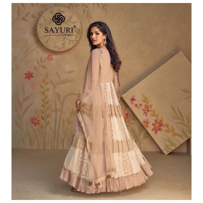 Floral vol 2 by Sayuri designer real georgette embroidered gown catalogue at affordable rate gown catalogs