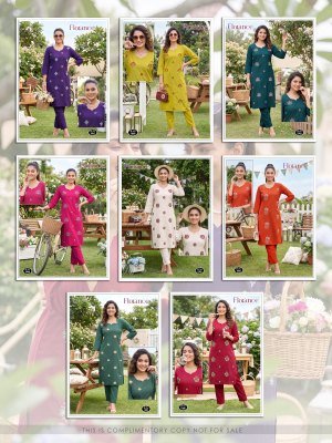 Florance Dhabu Cotton Plain Co-Ord Set with Embroidery Work co ord set catalogs