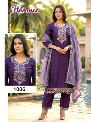 Florance Heavy Cotton Silk Kurti Pant with Dupatta kurti pant with dupatta Catalogs
