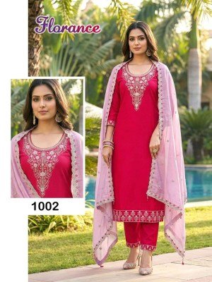 Florance Heavy Cotton Silk Kurti Pant with Dupatta kurti pant with dupatta Catalogs
