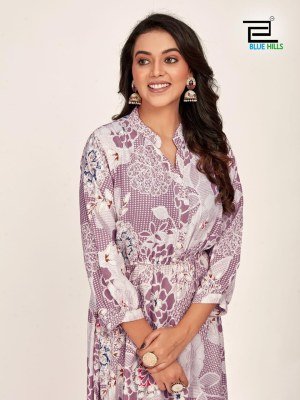 Florida by Blue hills Exclusive reyon printed Flair kurti  in affordable rate kurtis catalogs
