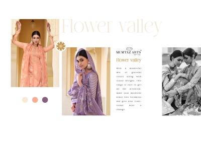 Flower valley by mumtaz arts pure satin digital printed dress material catalogue at low rate salwar kameez catalogs