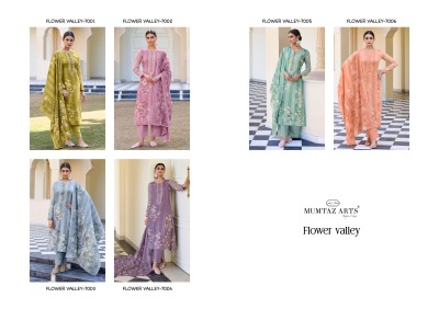 Flower valley by mumtaz arts pure satin digital printed dress material catalogue at low rate salwar kameez catalogs