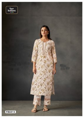 Four Bottons by Designe No FB 6015 cotton digital printed kurti with bottom catalogue at low rate Amavi