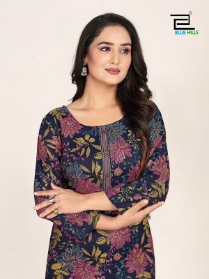Fresh Sip by Blue Hills reyon capsule printed readymade suit catalogue at affordable rate readymade suit catalogs