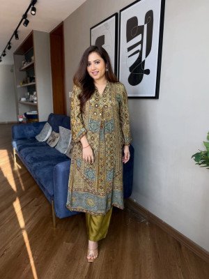 Freya Pure Natural Crape Ajrakh Print Cord Set with  Plazzo wholesale catalogs