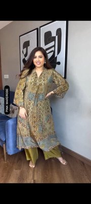 Freya Pure Natural Crape Ajrakh Print Cord Set with  Plazzo co ord set catalogs