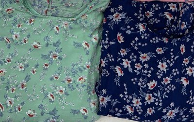 Frill and Flare Blue Hills pure georgette flower printed Gown with mirror work belt catalogue gown catalogs