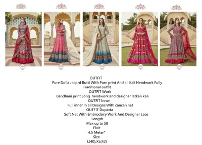 GAJGAMINI by virasat Designer Gown Exclusive Collection at  wholesale price gown catalogs