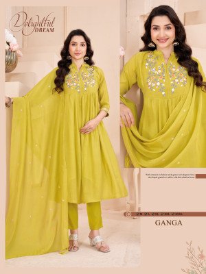 GANGA Mal Chanderi Combo Set for Women Size wise Combo Set