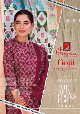 GANPATI GOPI Vol-16 Pure Cotton Printed Kurti Pant Dupatta Set 