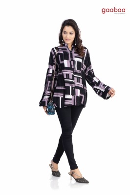 Gaabaa D No 883 present stylist heavy reyon printed top catalogue at low rate western wear catalogs