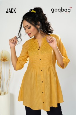 Gaabaa Jack Cotton Dobby Beautiful western short top collection  kurtis catalogs