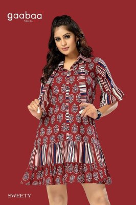 Gaabaa Sweety Cotton printed western tunic style short top wholesaler in India  kurtis catalogs