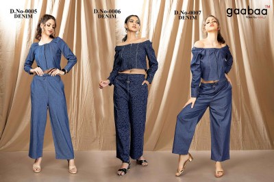 Gaabaa by denim arvind mill soft cotton denim top and jeans catalogue at low rate western wear catalogs