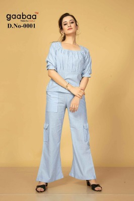 Gaabaa lunch Summer Cool dyed Soft fancy Co-ord set catalogue co ord set catalogs