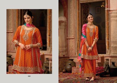 Gajari by Eba Life Style Chinon Embroidered Flair kurti Fancy Pant with dupatta at affordable rate readymade suit catalogs
