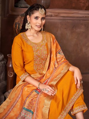 Galaxy Presented Silk Embroidered top bottom and dupatta catalopgue readymade suit catalogs