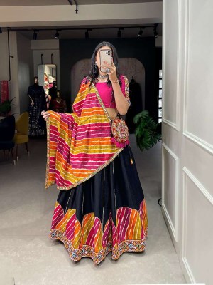 Gamthiwork Navratri specail Black colour Navaratri Lehenga Choli collection  lehenga choli catalogs