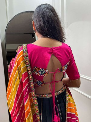 Gamthiwork Navratri specail Black colour Navaratri Lehenga Choli collection  lehenga choli catalogs