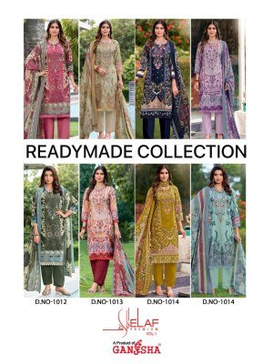 Ganesha ELAF Premium Vol-1 Readymade Karachi Designer Cotton 3-Piece Set Karachi suits catalogs