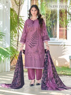 Ganesha Noor Jahan Vol-3 Karachi Indo Cotton Kurti Pant Dupatta Set Karachi suits catalogs