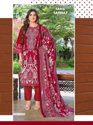 Ganesha Sana Safinaz Vol-12 Pure Indo Cotton Karachi Kurti Pant with Dupatta Set kurti pant with dupatta Catalogs