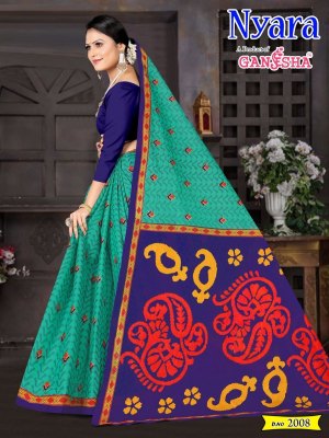 Ganesha by Nayra Vol 2 luanch fancy heavy cotton printed saree catalogue at amaviexpo sarees catalogs