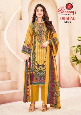 Ganeshji Dilshad Vol 5 Karachi Dress Material Soft Cotton best catalogue pcs wholesale rate  dress material catalogs