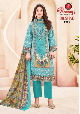 Ganeshji Dilshad Vol 5 Karachi Dress Material Soft Cotton best catalogue pcs wholesale rate  dress material catalogs