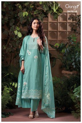 Ganga Direlia 4767 Premium Cotton Designer Dress Material Collection dress material catalogs