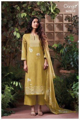 Ganga Direlia 4767 Premium Cotton Designer Dress Material Collection dress material catalogs