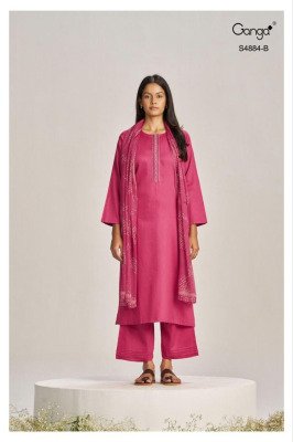 Ganga Gaura 4884 Premium Cotton Satin Dress Material Collection dress material catalogs