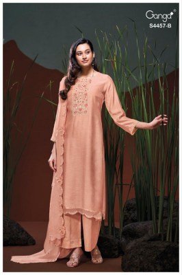 Ganga Grivika 4457 Premium Bemberg Silk Designer Dress Material Collection dress material catalogs