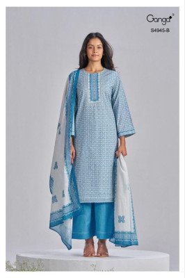 Ganga Hanima S4945 Premium Cotton Handwork Dress Material Collection dress material catalogs