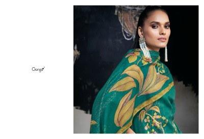 Ganga present AZARA premium silk satin printed with embroidered unstitched salwar kameez material at wholesale price  salwar kameez catalogs