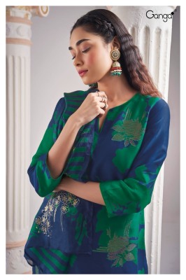 Ganga present Villie 2064 premium printed embroidered unstitched dress material catalogue  salwar kameez catalogs