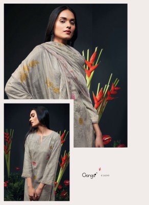 Ganga present Zanera handwork printed unstitched salwar kameez catalogue  salwar kameez catalogs