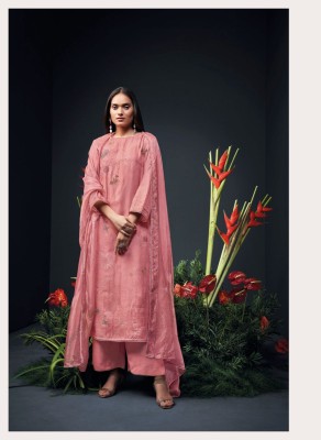 Ganga present Zanera handwork printed unstitched salwar kameez catalogue  salwar kameez catalogs