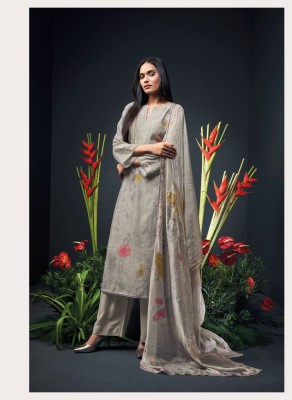 Ganga present Zanera handwork printed unstitched salwar kameez catalogue  salwar kameez catalogs
