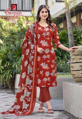 Ganpati Anamika Vol 2 Cotton Pant Suits Wholesale Supplier readymade suit catalogs