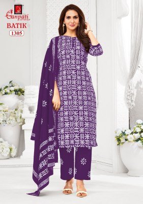 Ganpati Batik Vol 13 Pure Cotton Kurti Pant & Dupatta Set readymade suit catalogs