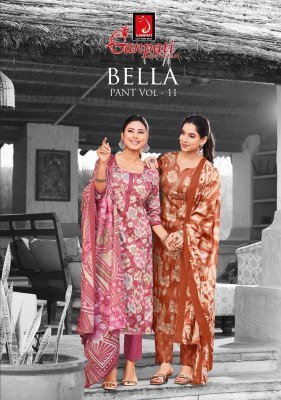 Ganpati Bella Vol-11 Pure Cotton Printed Kurti Pant with Dupatta wholesale catalogs