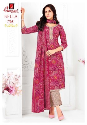 Ganpati Bella Vol 7 Kurti Pant With Dupatta Pure Cotton Printed Kurti Wholesale kurtis catalogs
