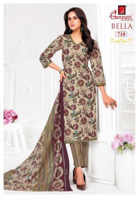 Ganpati Bella Vol 7 Unstitched Cotton Dress Material  Heavy Cotton Top And Bottom  Pure Cotton Dupatta Wholesale dress material catalogs