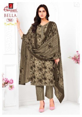 Ganpati Bella Vol 7 Unstitched Cotton Dress Material  Heavy Cotton Top And Bottom  Pure Cotton Dupatta Wholesale dress material catalogs